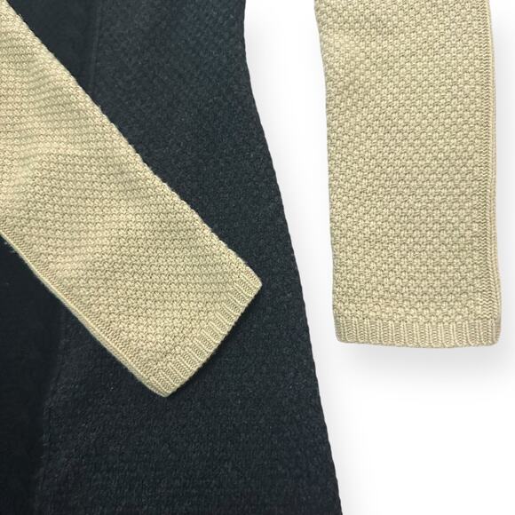 THEORY 100%Wool Jiya Loryelle Sweater Dress Sheath Cable Knit Career Colorblock - Picture 7 of 12